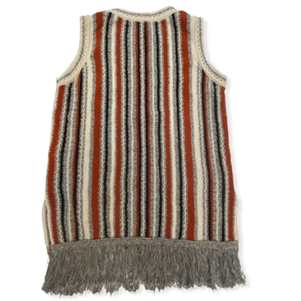 Massimo Dutti Sleeveless Fringe Tunic Sweater